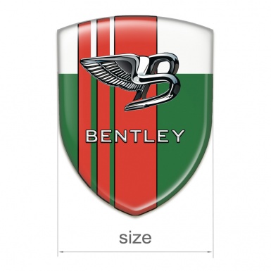 Bentley Tuning Badge  Green White Version with Red Lines 