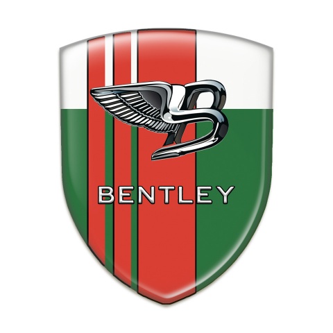 Bentley Tuning Badge  Green White Version with Red Lines 