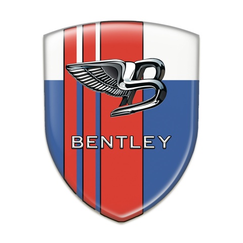 Bentley Car Accessories Badge Blue White Version with Red Lines 