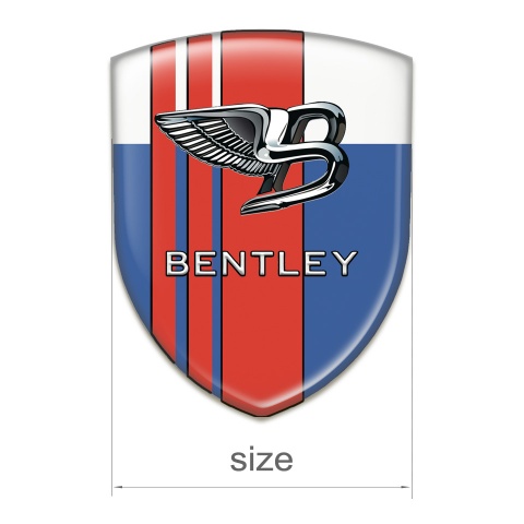Bentley Car Accessories Badge Blue White Version with Red Lines 