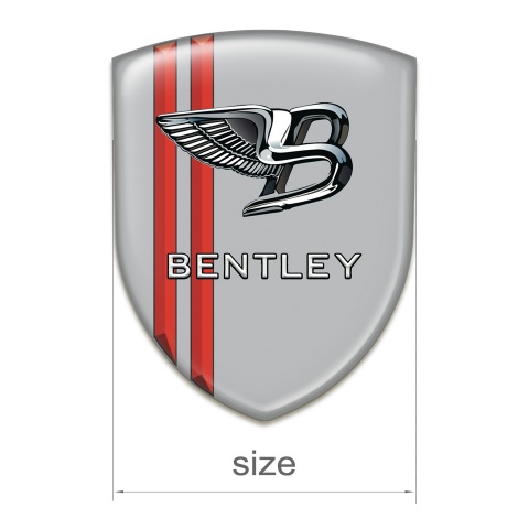 Bentley Silicone Shield Gray Print with Red Stripes Version 