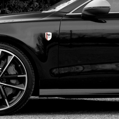 Bentley Tuning Emblem White Print with Red Stripes Version 
