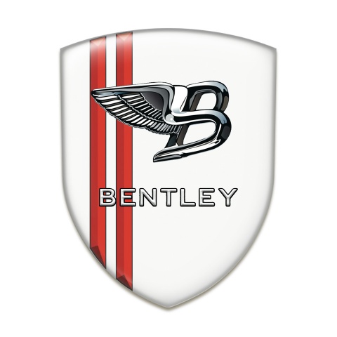 Bentley Tuning Emblem White Print with Red Stripes Version 