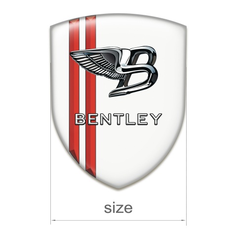 Bentley Tuning Emblem White Print with Red Stripes Version 