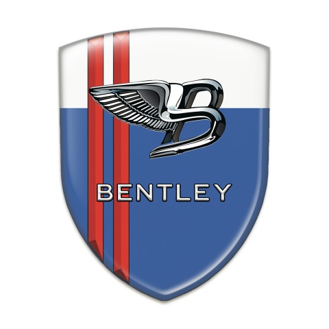 Bentley Silicone Emblem Blue White with Red Strypes Type 