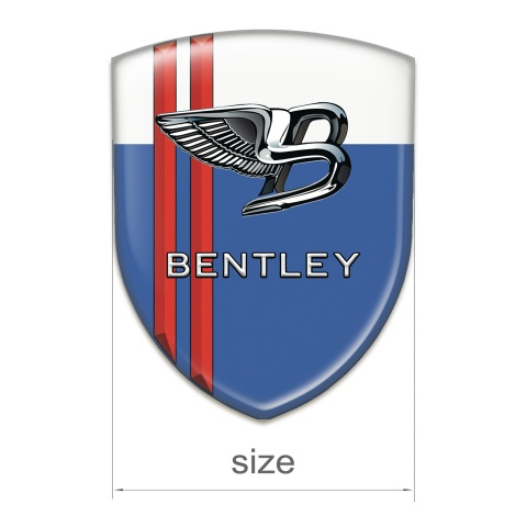 Bentley Silicone Emblem Blue White with Red Strypes Type 