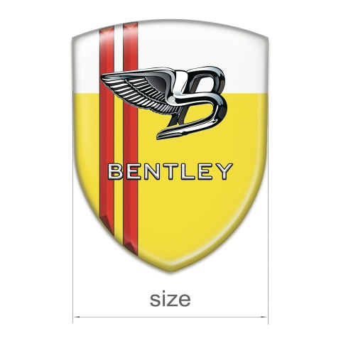 Bentley Resin Sticker Yellow White with Red Stripes Type 