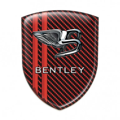 Bentley Silicone Shield Red carbon with Red Stripes Type 