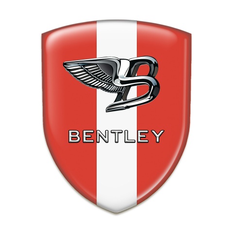 Bentley Self Adhesive Emblem Logo Red With White band Type 