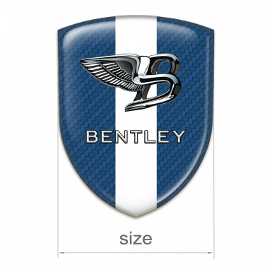 Bentley Car Accessories Badge Navy Blue carbon with White band Type 