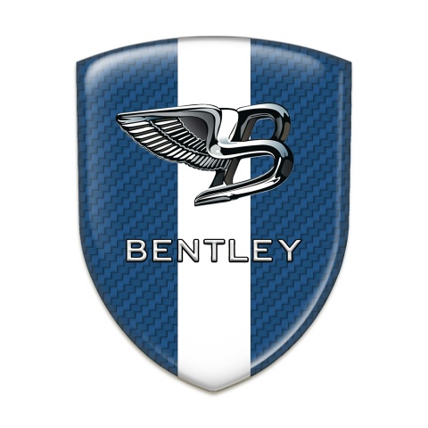 Bentley Car Accessories Badge Navy Blue carbon with White band Type 