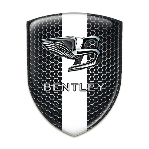 Bentley Tuning Emblem Perforated Steel White Band Style 