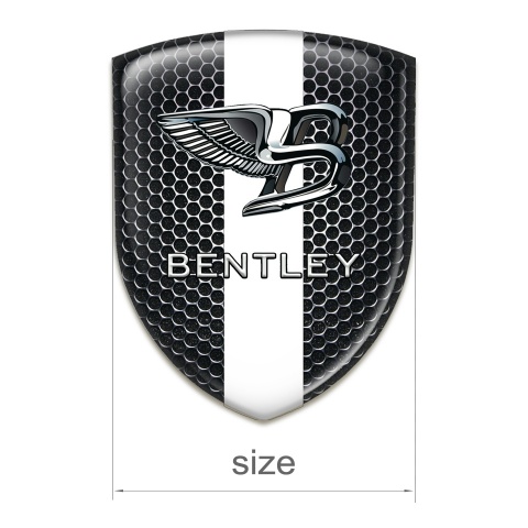 Bentley Tuning Emblem Perforated Steel White Band Style 