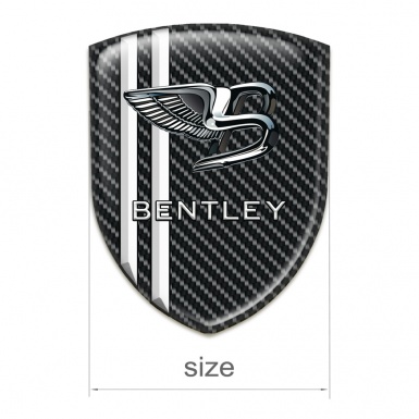 Bentley Domed Emblem Dark carbon White Stripes Edition 