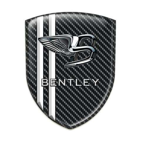 Bentley Domed Emblem Dark carbon White Stripes Edition 