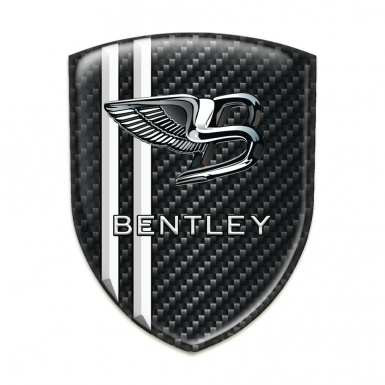 Bentley Resin Sticker Black Carbon White Stripes Edition 