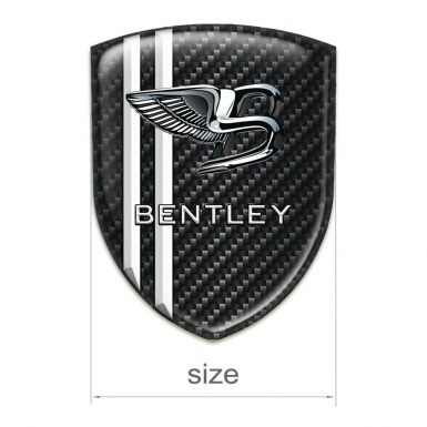 Bentley Resin Sticker Black Carbon White Stripes Edition 