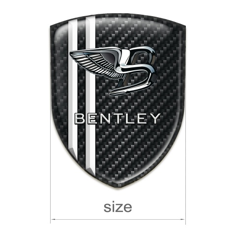 Bentley Resin Sticker Black Carbon White Stripes Edition 