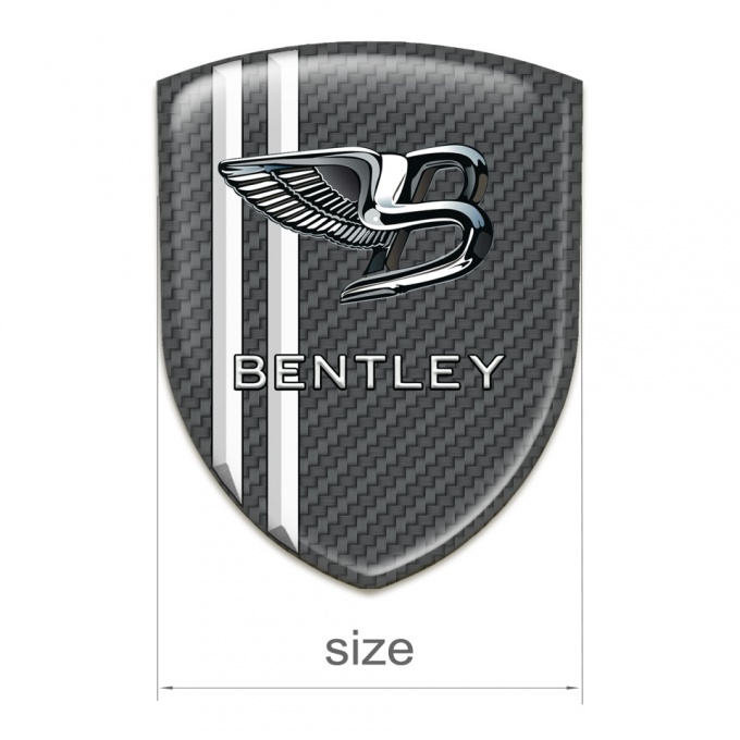 Bentley Tuning Badge Carbon with White Lines Edition | Domed Emblems ...