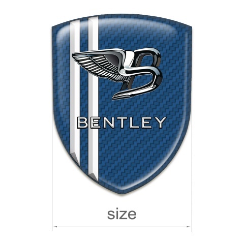 Bentley Car Accessories Badge Navy Blue carbon White Lines Edition 
