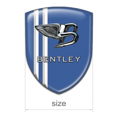 Bentley Logo Emblem Blue Base White Lines Style 