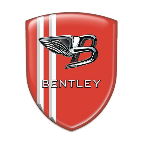 Bentley Tuning Emblem Red Base White Lines Style 