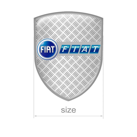 Fiat Emblem Silicone Steel Effect Navy Logo
