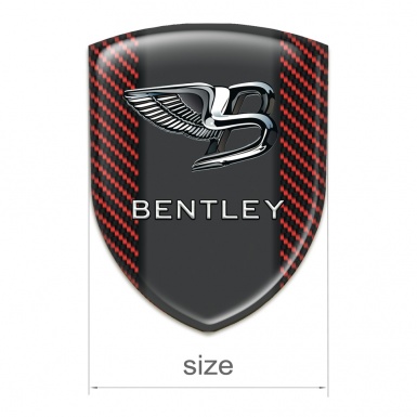 Bentley Emblem Exterior Red carbon Base Nikel Effect logo 