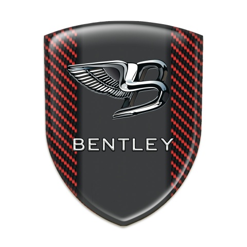 Bentley Emblem Exterior Red carbon Base Nikel Effect logo 