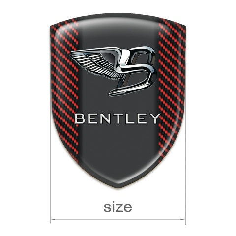 Bentley Emblem Exterior Red carbon Base Nikel Effect logo 