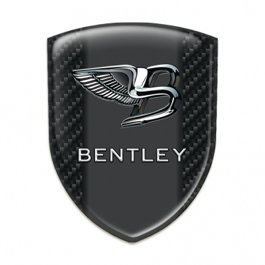 Bentley Emblem Interior Black carbon Base Nikel Effect logo 