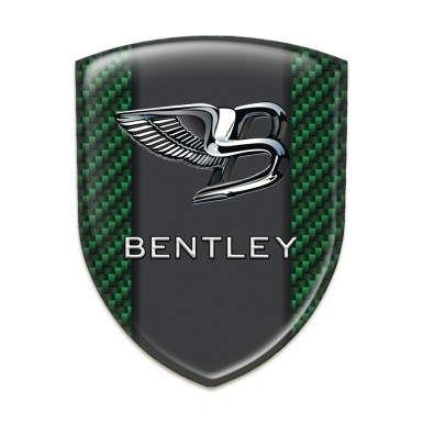 Bentley Tuning Badge Green Carbon Base Stylish Logo 