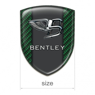 Bentley Tuning Badge Green Carbon Base Stylish Logo 