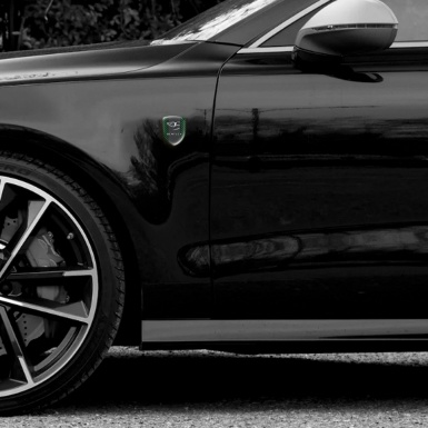 Bentley Tuning Badge Green Carbon Base Stylish Logo 