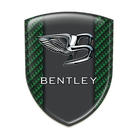 Bentley Tuning Badge Green Carbon Base Stylish Logo 