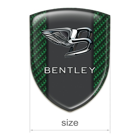 Bentley Tuning Badge Green Carbon Base Stylish Logo 