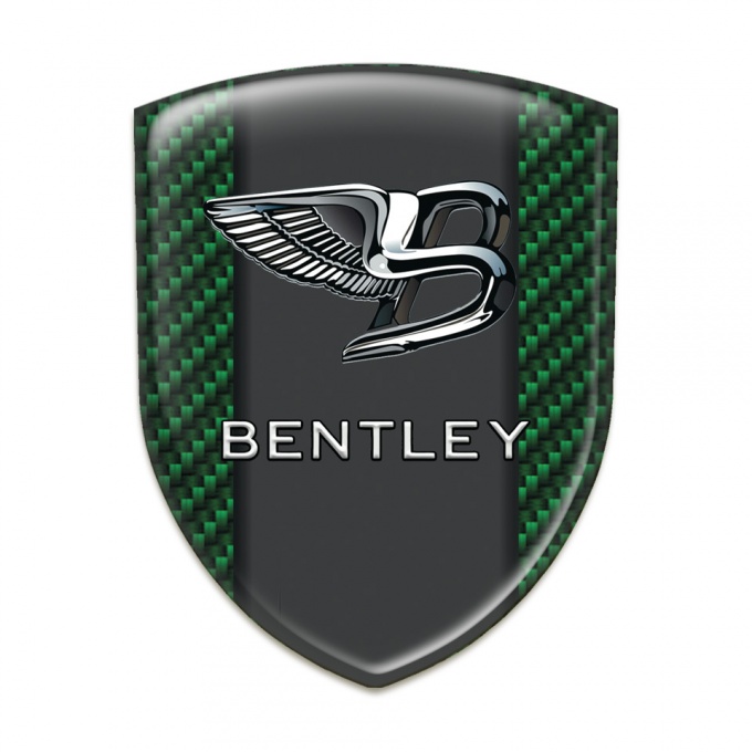 Bentley Tuning Badge Green Carbon Base Stylish Logo 