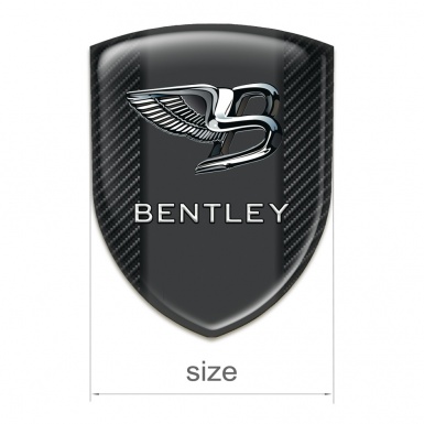 Bentley Car Accessories Badge Black Fibers Base Stylish Logo 