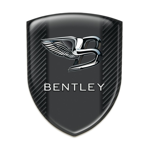 Bentley Car Accessories Badge Black Fibers Base Stylish Logo 