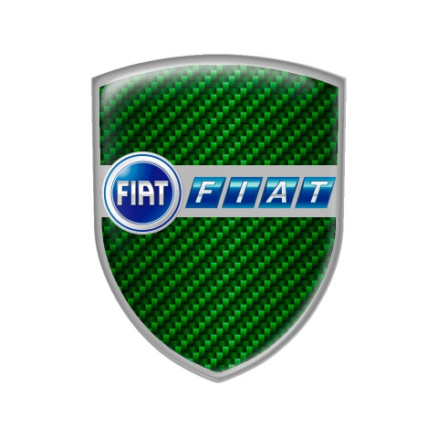 Fiat Emblem Silicone Green Carbon Navy Logo