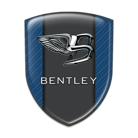 Bentley Silicone Badge Navy Blue Carbon Base Stylish Logo 