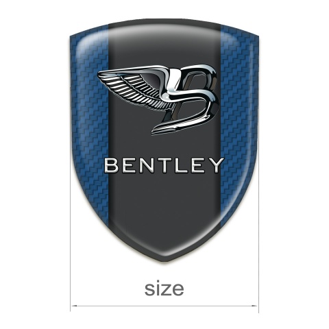 Bentley Silicone Badge Navy Blue Carbon Base Stylish Logo 