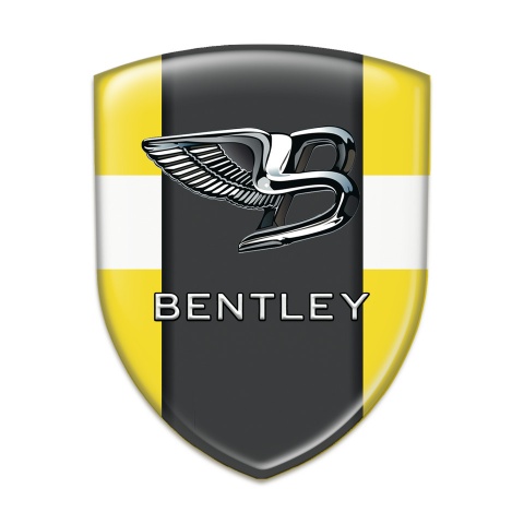 Bentley Silicone Shield Yellow White Base Nikel Logo Effect 