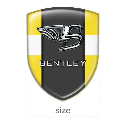 Bentley Silicone Shield Yellow White Base Nikel Logo Effect 