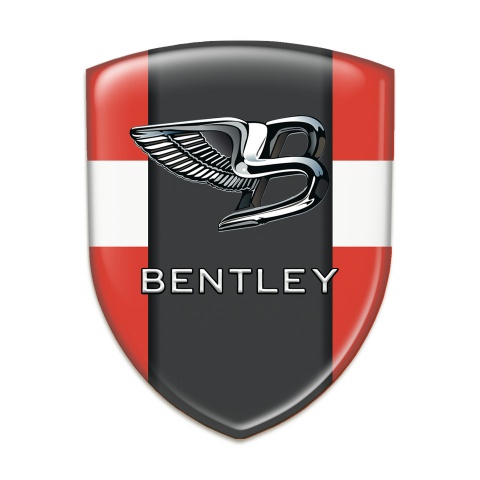 Bentley Emblem Badge Logo Red White Base Stylish Logo 