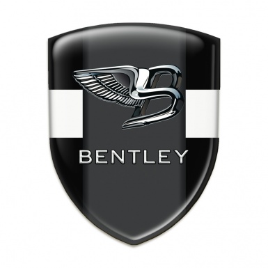 Bentley Tuning Emblem Black White Base Nikel Effect logo