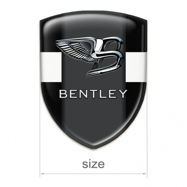 Bentley Tuning Emblem Black White Base Nikel Effect logo