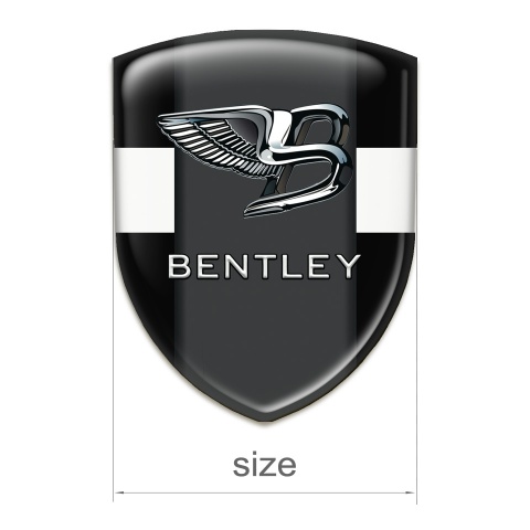 Bentley Tuning Emblem Black White Base Nikel Effect logo