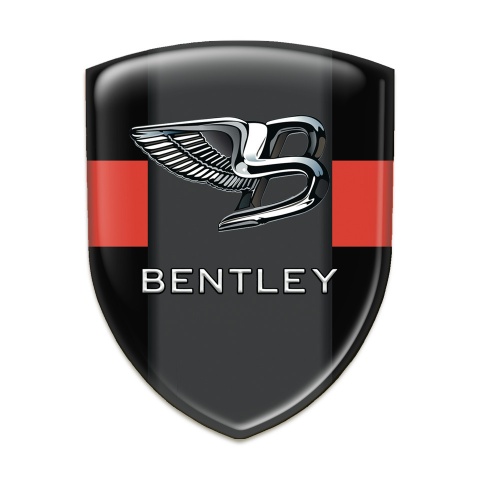 Bentley Self Adhesive Emblem Logo Black Red Base Stylish Logo