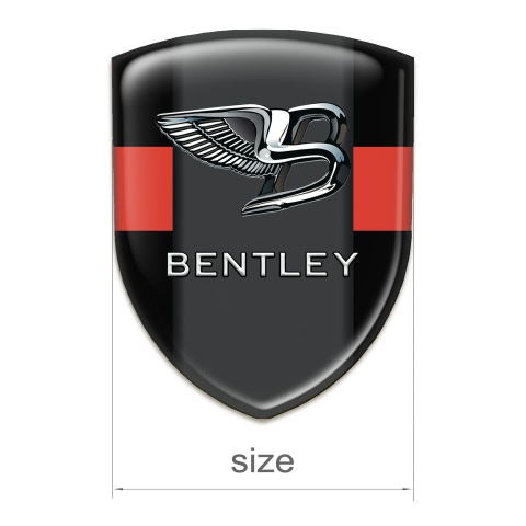 Bentley Self Adhesive Emblem Logo Black Red Base Stylish Logo